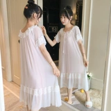 Летняя тонкая хлопковая японская брендовая милая пижама, сексуальный длинный наряд маленькой принцессы