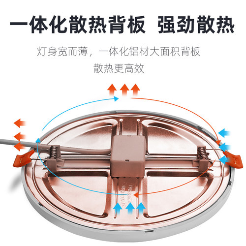 自由开孔筒灯面板灯嵌入式led超薄孔灯桶射灯家用方圆形格栅洞灯 - 图1