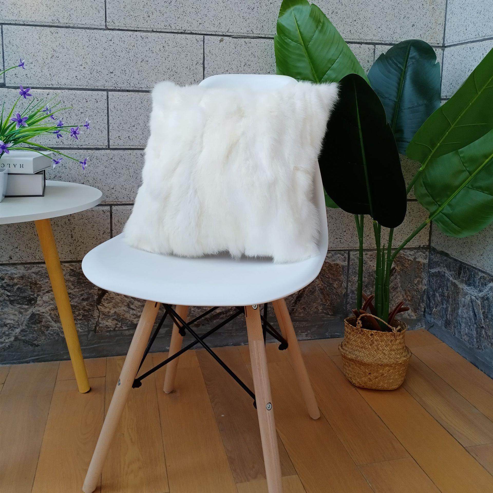 兔毛抱枕 ins轻奢简约卧室沙发床网红拼接色抱枕套客厅靠枕套靠垫,淘宝优惠券,粉丝福利购,淘宝优惠卷