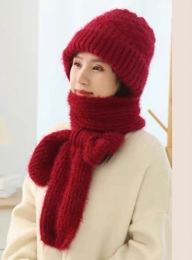 黛美蒙围巾一体出游休闲女冬季