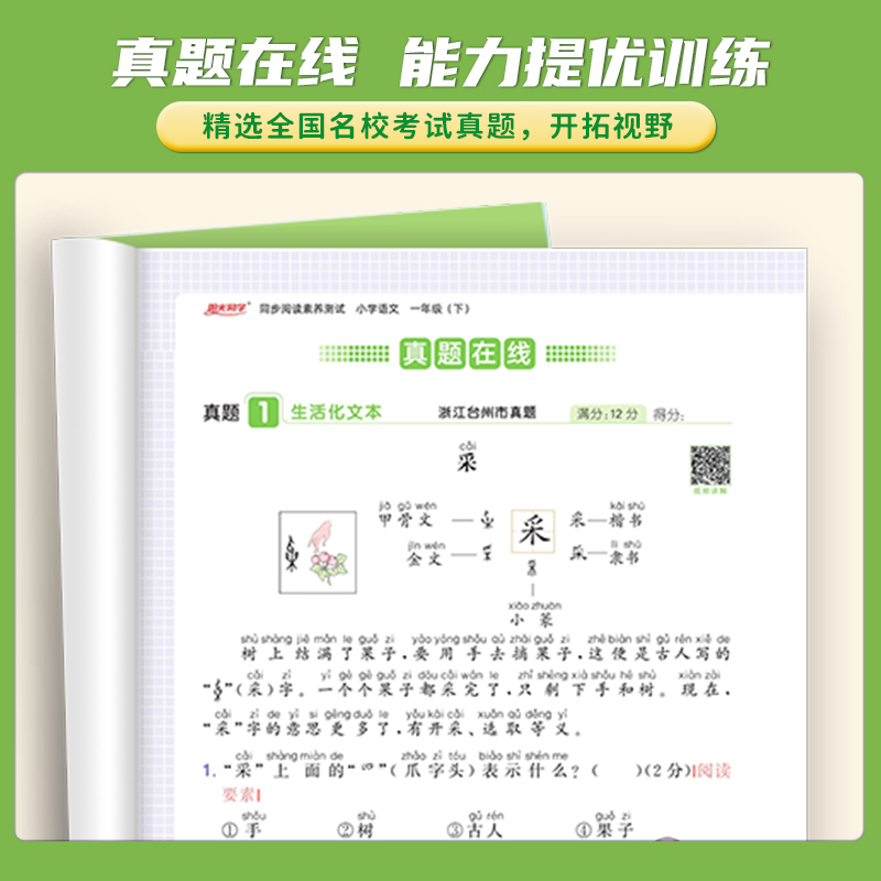 2024春阳光同学小学语文同步阅读素养测试下册一二年级三四五六年级上册人教版语文阅读理解训练小学生课外阅读与写作训练提升教辅 - 图2