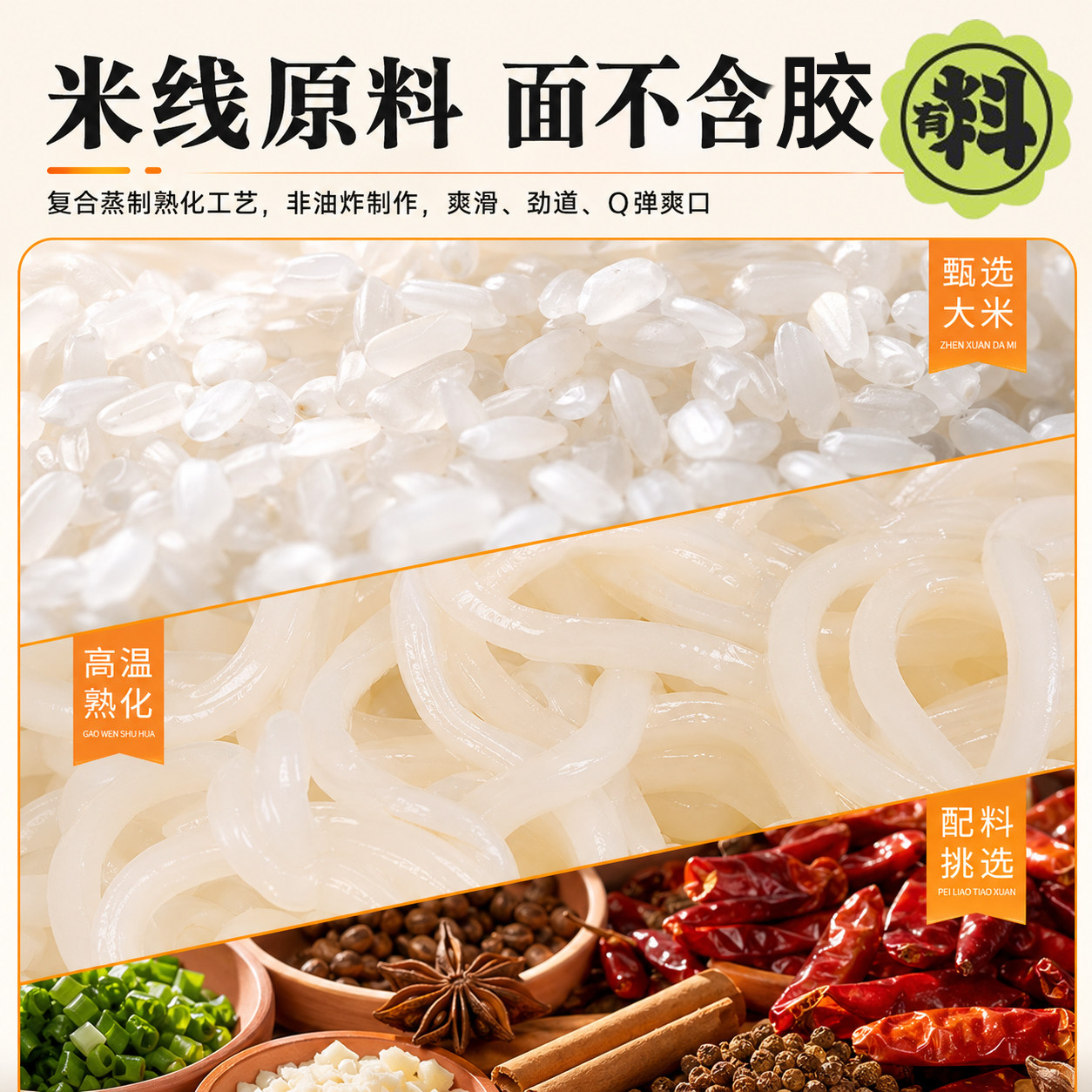 5袋装过桥米线 正宗东北大妈云南过桥米线粉丝砂锅土豆粉带酱料包