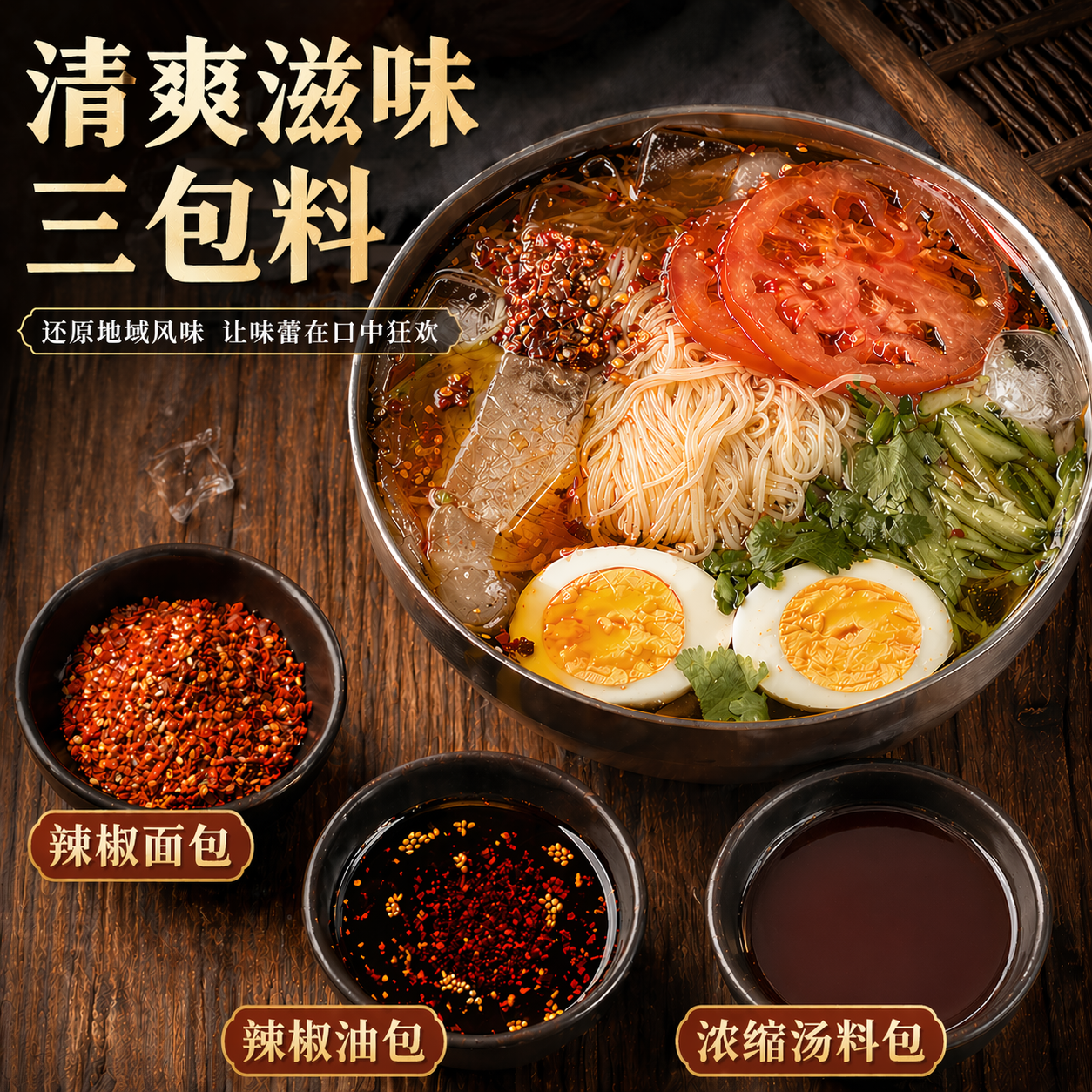 5袋装朝鲜冷面 正宗东北大妈韩式风味荞麦凉面烤冷面延吉特产速食