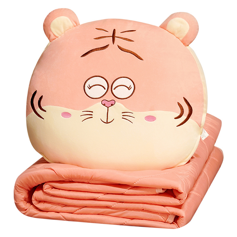 老虎车载汽车抱枕被子两用夏冰丝空调被办公室午睡毯子枕头二合一,淘宝优惠券,粉丝福利购,淘宝优惠卷