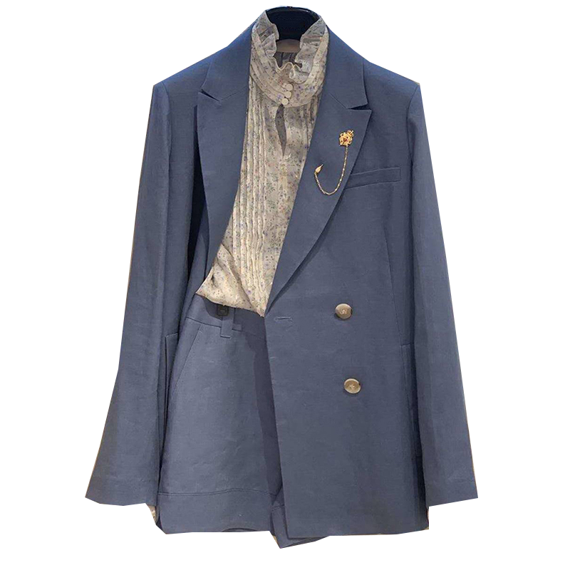 阿玛施旗舰店官网2020秋新款双排扣 魅言服饰西装