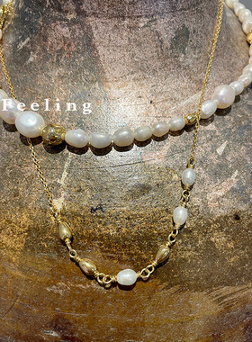 吾小历异形珍珠项链手链网红新款