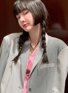 MONA张绮贤同款黑绳珠子项链女夏轻奢小众设计感百搭网红锁骨链潮