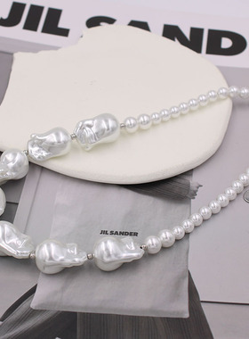 不规则大小巴洛克异形珍珠项链女