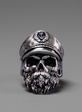 原创925银个性骷髅戒指