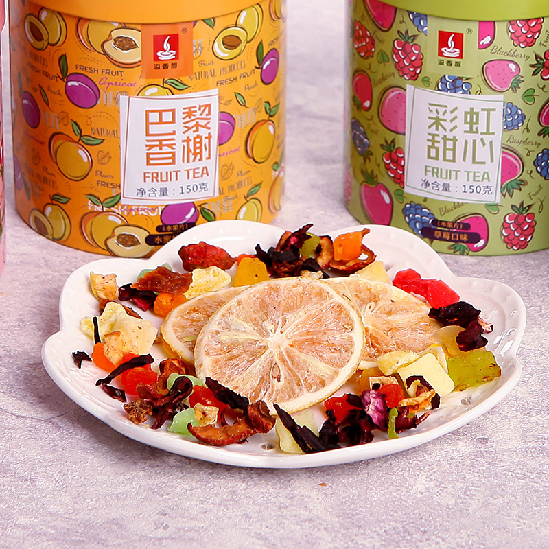 溢香醇旗舰店溢香醇 罐装花茶组合 洛神花花草茶養生茶水果茶花果茶年货礼盒装1