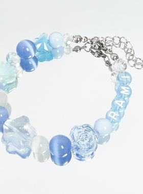 BABYMONSTER女团应援手链RIMI申厦蓝演唱会专辑宝怪周边DIY手串