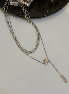 26度晚风简约双层叠戴卫衣项链