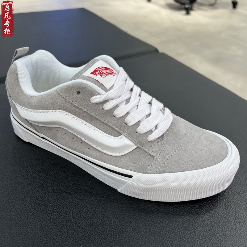 VANS Knu Skool红色美式复古男女面包鞋VN0009QCJV6/VN0009QCBGJ - 图0