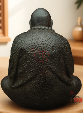 复古铁器达摩祖师佛像禅意摆件