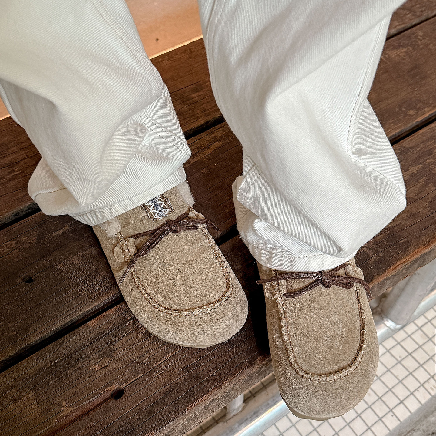 【履述先生】栗云~平底一脚蹬加绒加厚保暖鞋勃肯鞋女棉鞋毛毛鞋,淘宝优惠券,粉丝福利购,淘宝优惠卷