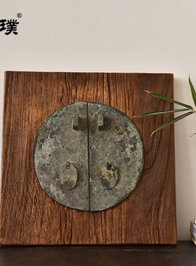 老门环圆形旧狮子把手拉环