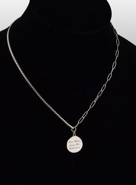 不规则圆牌ins钛钢百搭锁骨链女