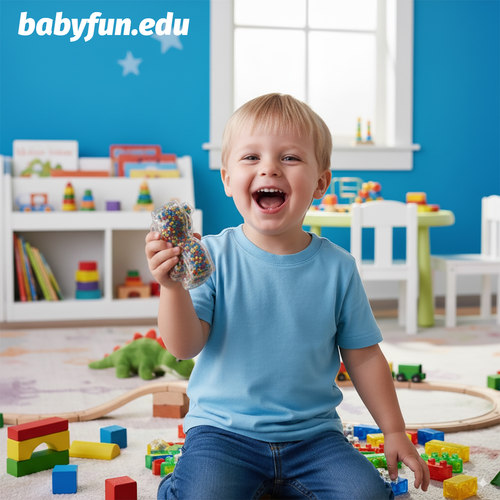 BABYFUN填充软积木透明彩色果冻积木幼儿童早教感官小红书玩具 - 图0