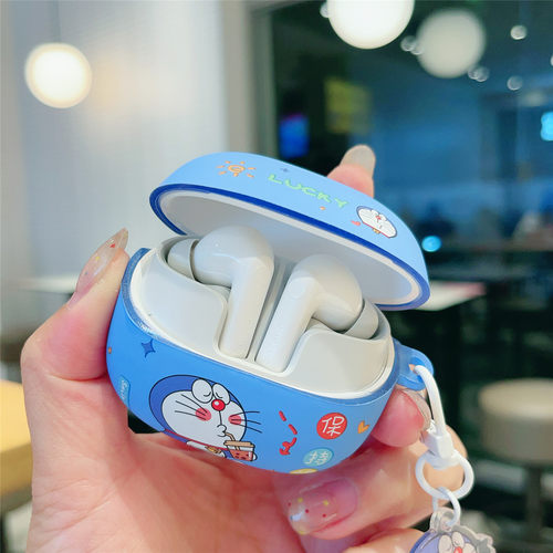 文字适用倍思mc1pro保护套磨砂软壳新款倍思m2spro卡通可爱叮当猫带挂件倍思m3s无线蓝牙耳机套硅胶个性防摔 - 图2