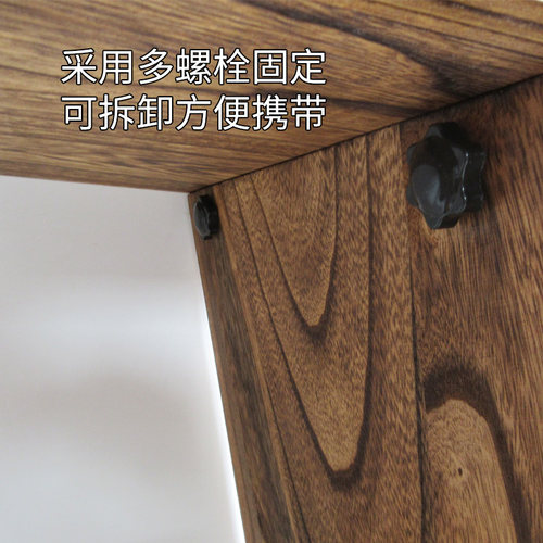 古琴桌凳桐木共鸣箱仿古实木组装拆卸便携初学者简约专业琴桌琴凳 - 图2