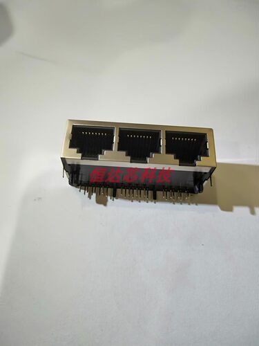 RJ45网络插座网口接口1位2P 3P 4P 5P 6P 8P8C双排带屏蔽灯铜壳59 - 图3