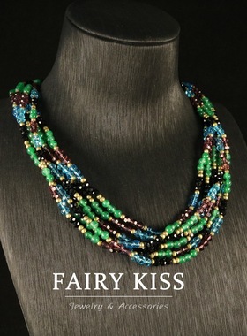 青岛vintage饰品复古做旧彩色玻