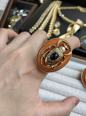 俄罗斯金款滴油橙色复古昆虫圣甲