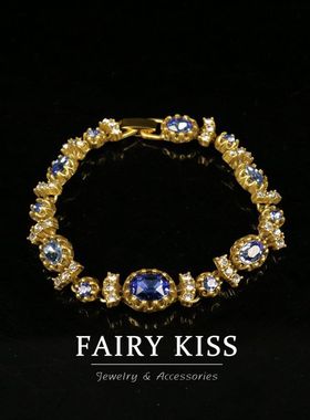 复古回流轻奢简约高级感莱茵石镶