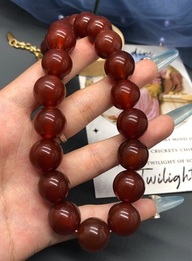 西洋中古风饰品国潮风项链复古红