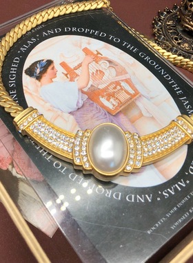 vintage回流饰品颈链复古着镶宝