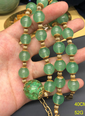 欧玛拉其他圆珠链复古风v项链