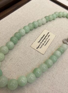 12mm冰裂磁珠水晶串珠项链vinta