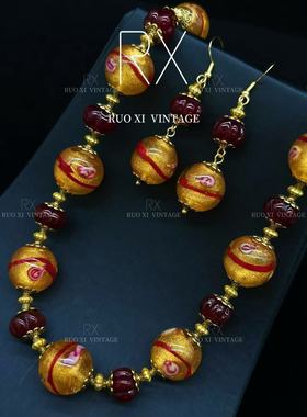 复古宫廷风法式西洋手工琉璃项链