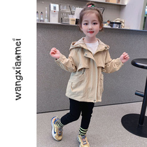 Girls jacket Spring and autumn style 2023 Autumn clothes new Lianhood Pike winewear baby girls blouse jacket