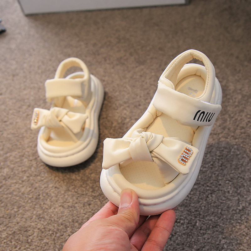 女童凉鞋公主运动风蝴蝶结软底2025夏季新款儿童鞋小女孩沙滩鞋潮,淘宝优惠券,粉丝福利购,淘宝优惠卷