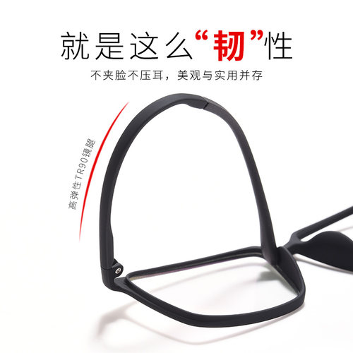 近视眼镜男专业网上可配度数方框架大脸商务眼睛框成品超轻复古男 - 图0