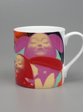 稀奇艺术《我看到了幸福》家用陶瓷把手马克水杯子礼品盒装