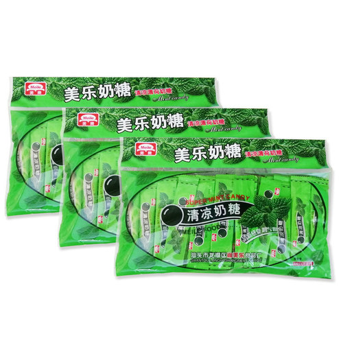 尚美乐清凉奶糖薄荷奶糖条喜糖零食软糖8090后怀旧儿时小时候糖果 - 图0