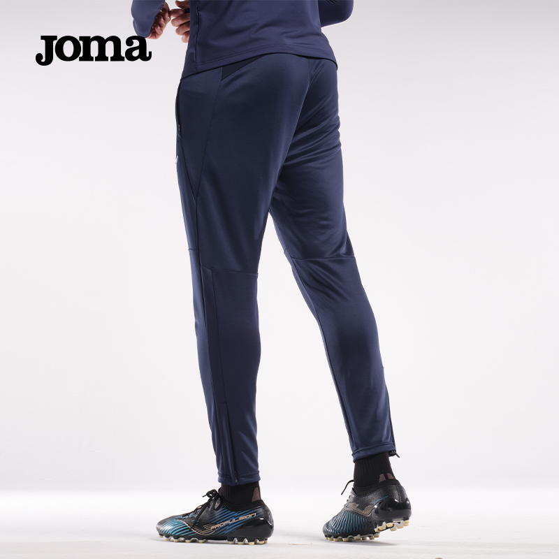 Joma24年针织收腿裤男春夏拉链口袋足球跑步户外训练裤儿童运动裤-图3