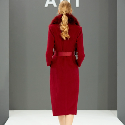 Зимняя куртка, длинное шерстяное пальто, коллекция 2021, длина макси