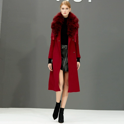 Зимняя куртка, длинное шерстяное пальто, коллекция 2021, длина макси