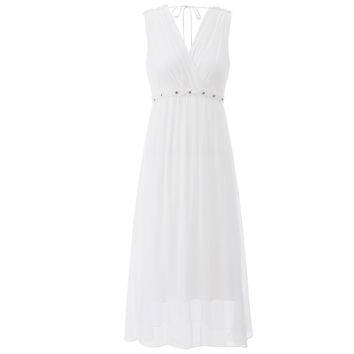 aui白色名媛轻奢连衣裙修身裙子 aui连衣裙