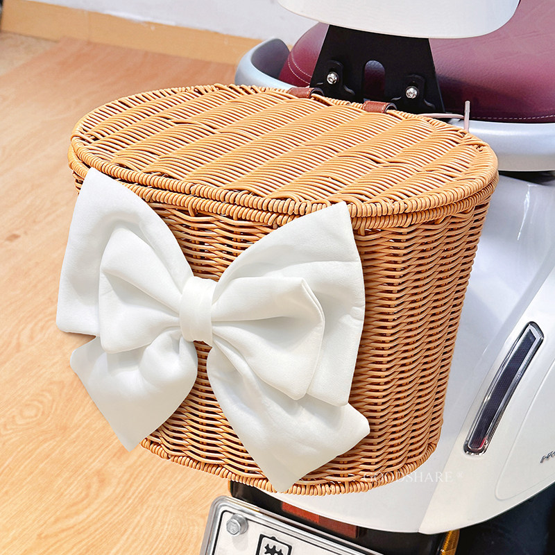Large-capacity storage basket for electric vehicle rear basket