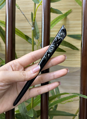 悦木坊羊角手绘发簪彼岸花日常搭配簪子