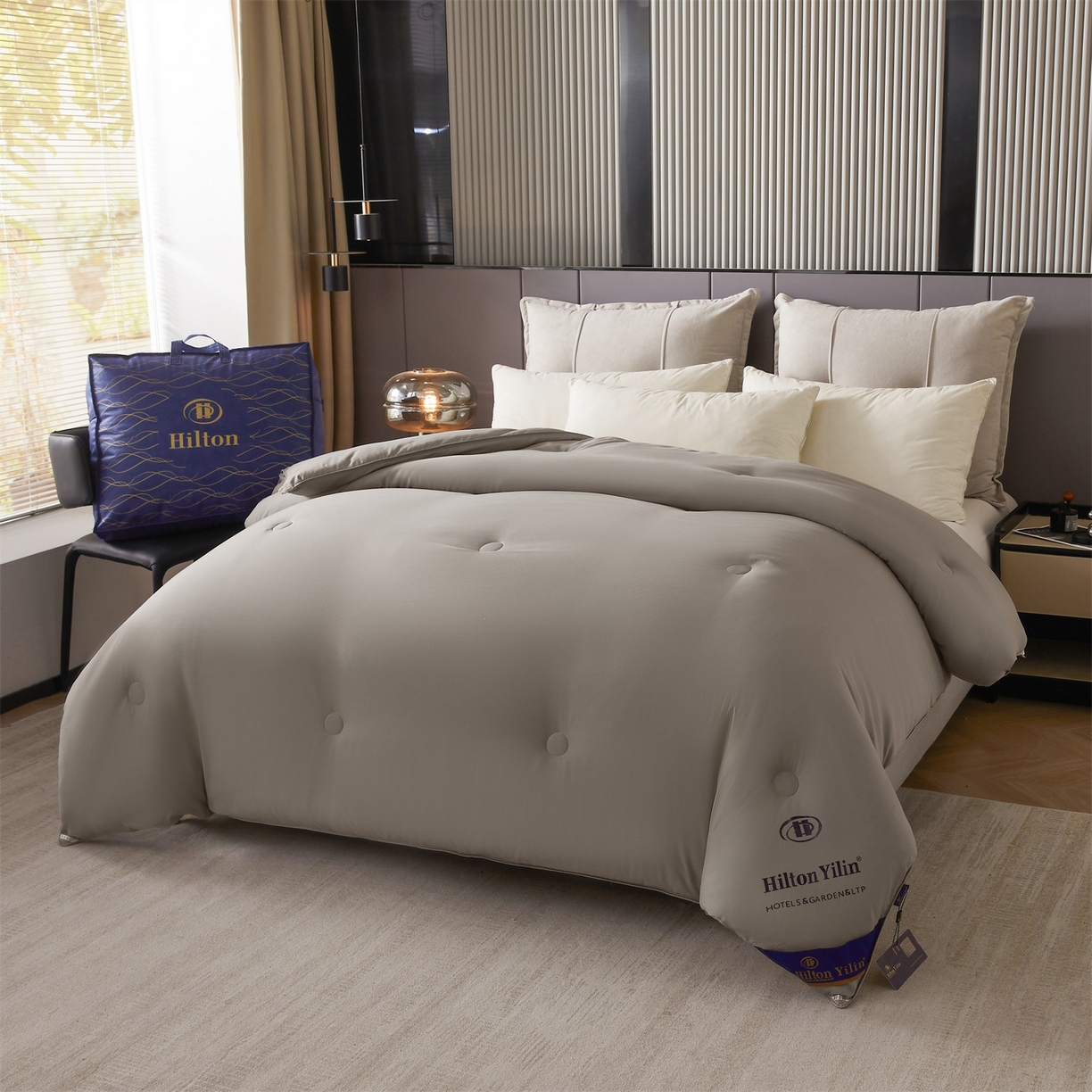 希尔顿酒店蚕丝被夏凉空调被春秋学生被子被芯加厚抗菌纯色冬被