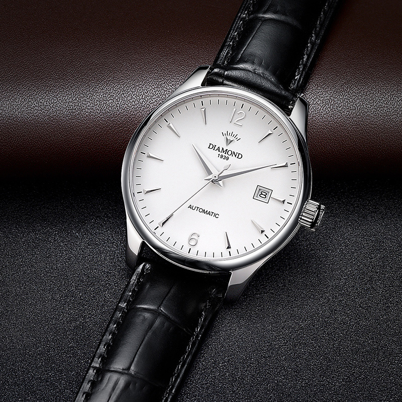 上海钻石自动时尚国表防水机械表 钻石手表国产腕表