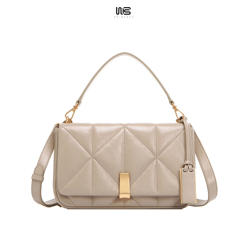 微芭莎小众2022新款潮真皮链条包 微芭莎女士包袋