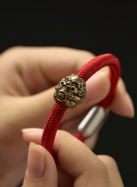 九乘迦叶招财貔貅手绳本命年转运珠手环好运神龙四方神兽手链2026