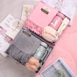 Шарф, зимняя подарочная коробка, перчатки для друга, удерживающий тепло шерстяной комплект, 3 предмета