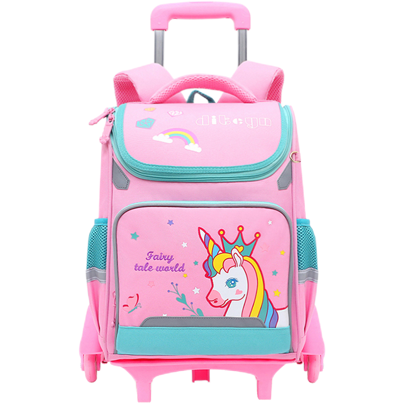 韩版独角兽女孩一年级轻便双肩背包 奢度马双肩背包